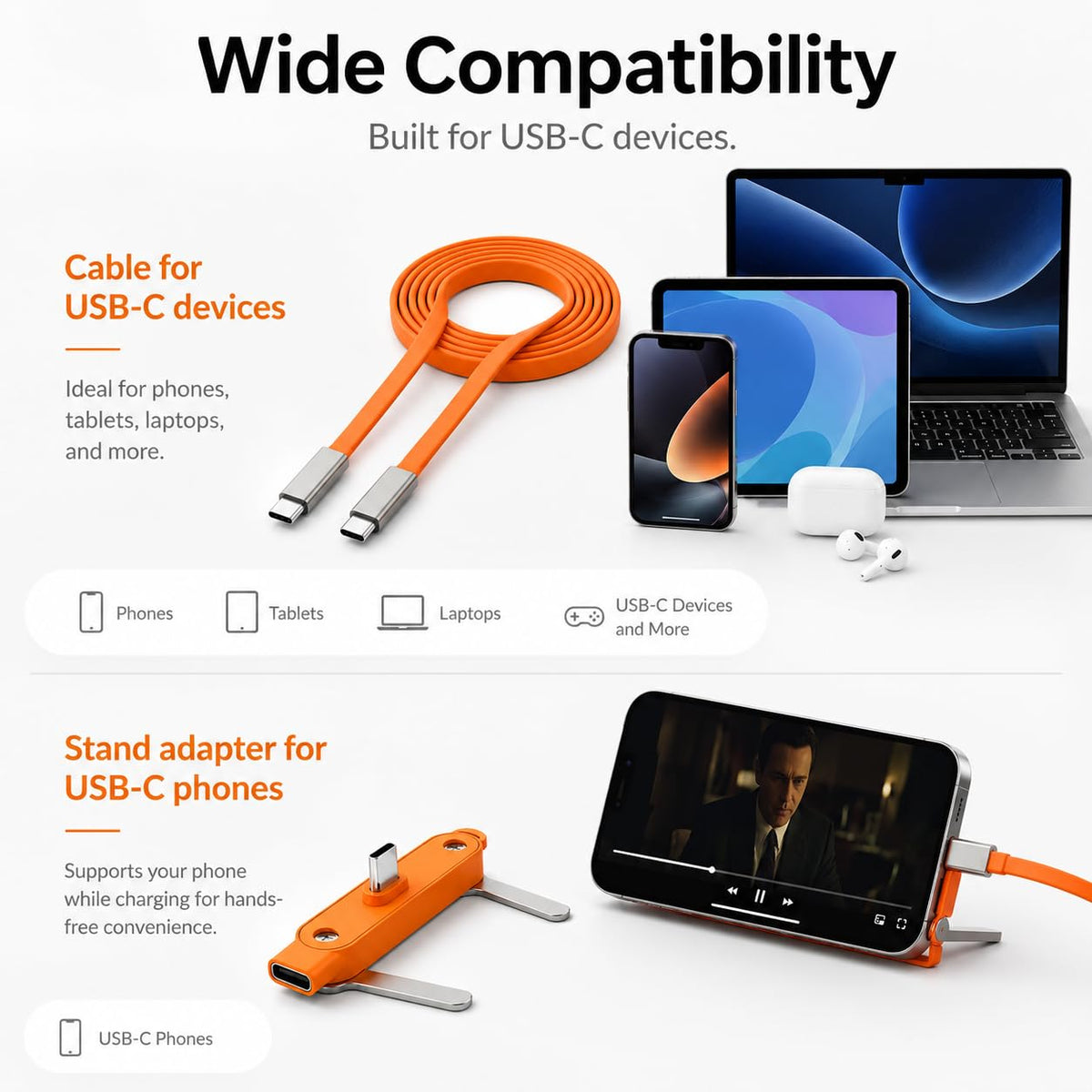 240W Multi-functional Fast-charging Phone Holder Data Cable